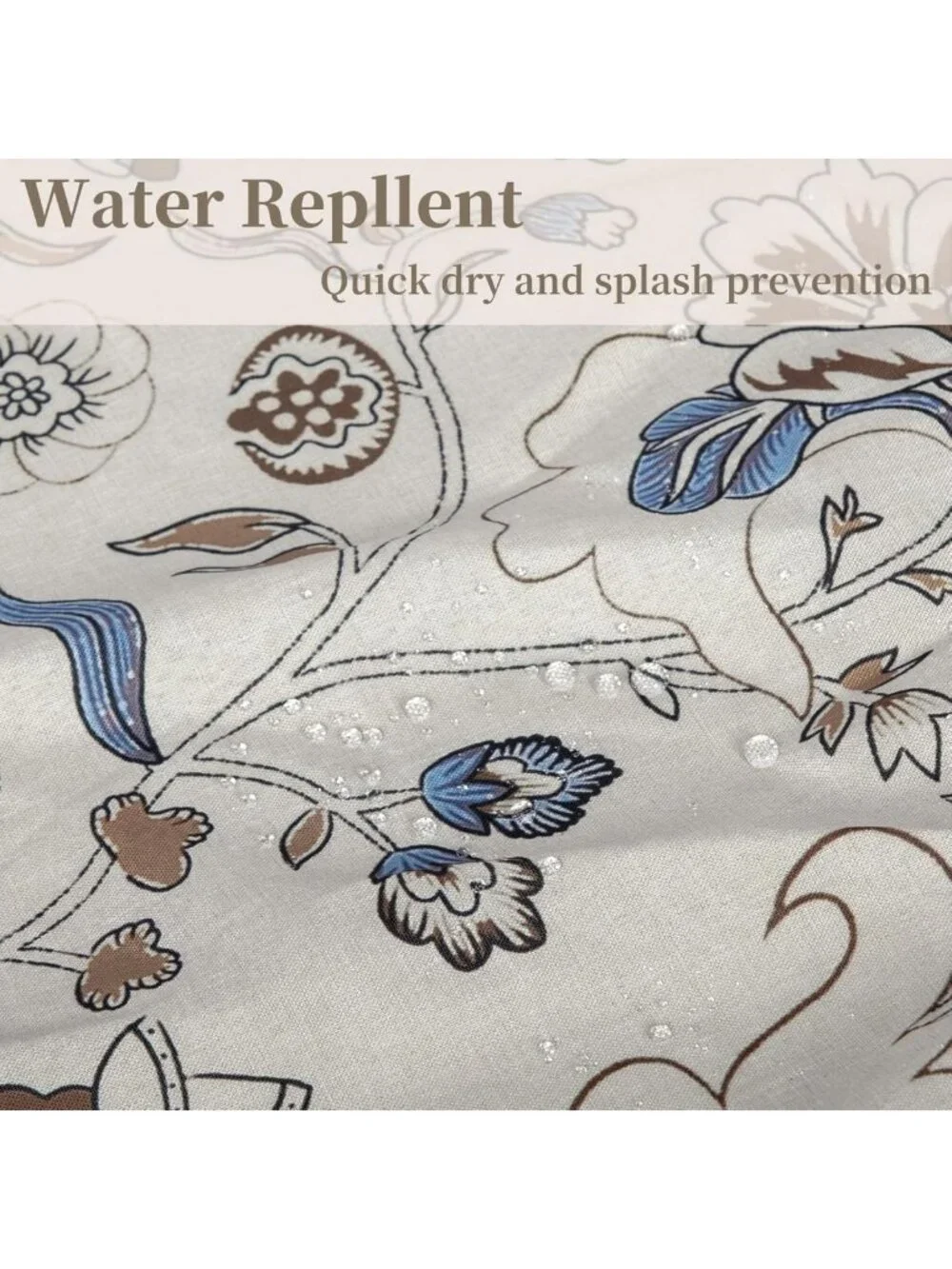 Vintage Farmhouse Linen Shower Curtain | Botanical Floral Boho Bath Decor